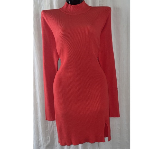 NEW Forever 21 Ribbed Turtleneck Sweater Dress, Size Large - Picture 4 of 4